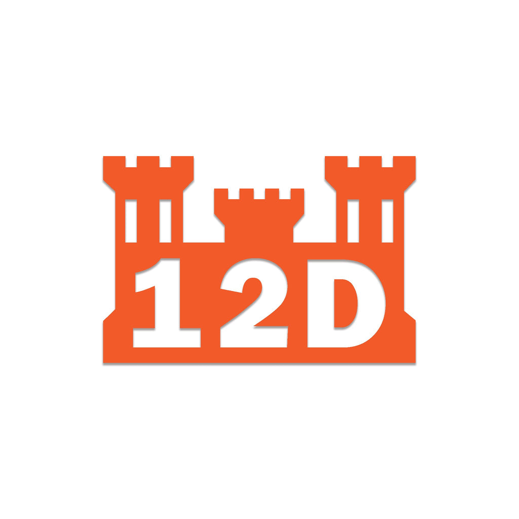 Inkfidel MOS 12D Diver Castle Decal Orange