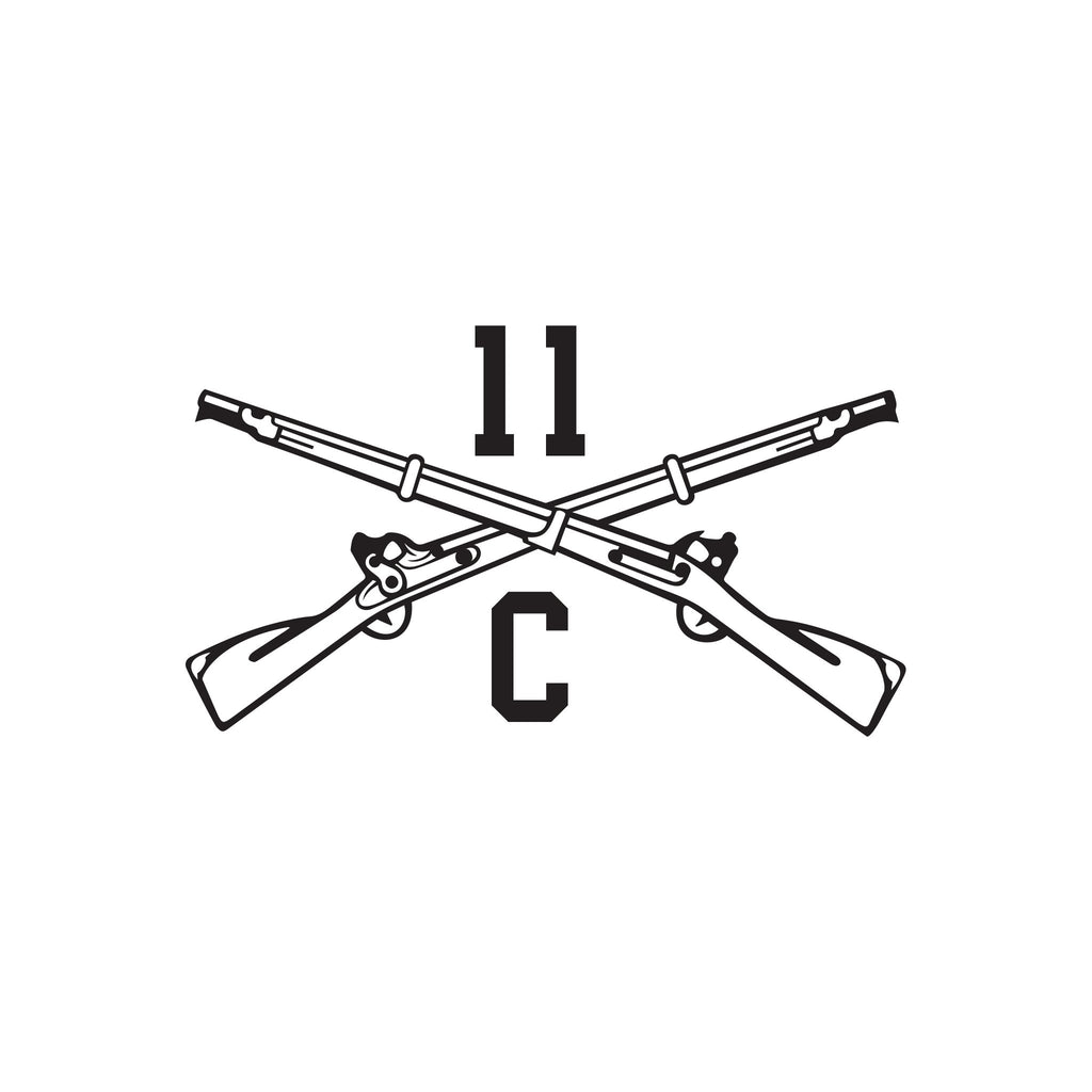 11C - Indirect Fire Mortarman - Crossed Rifles - Inkfidel 