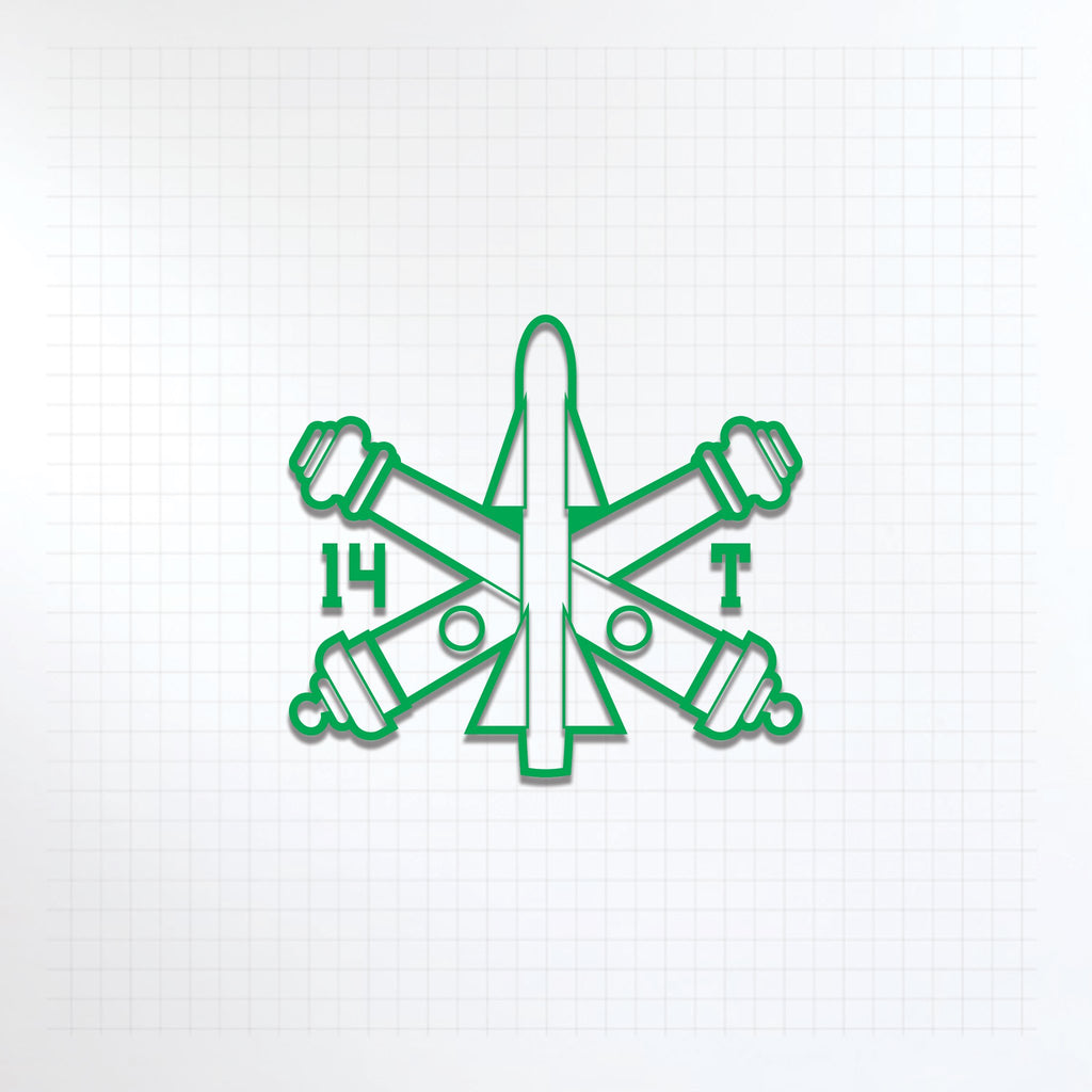 Inkfidel MOS 14T Patriot Launching Station Enhanced Operator/Maintainer Missle Decal Green