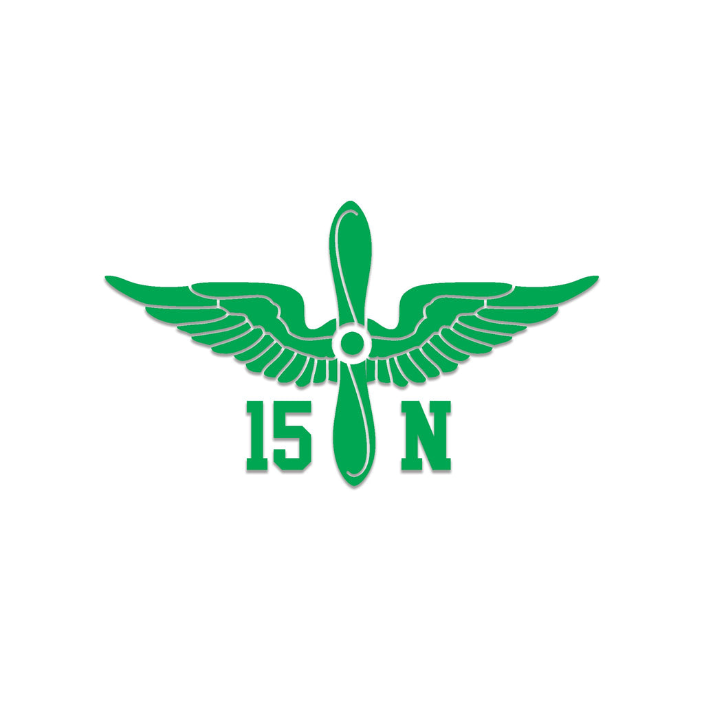 Inkfidel MOS 15N Avionic Mechanic Prop Insignia Decal Green