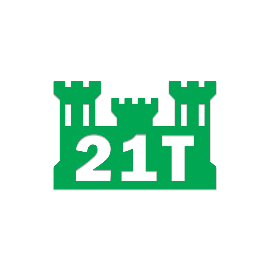 Inkfidel MOS 21T Technical Engineering Specialist Castle Decal Green
