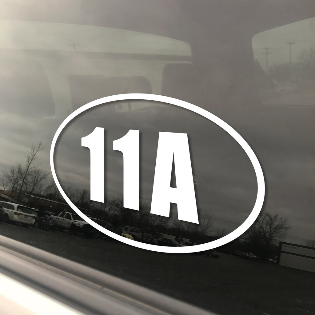 11A - Infantry Officer - Oval Decal - White - Inkfidel