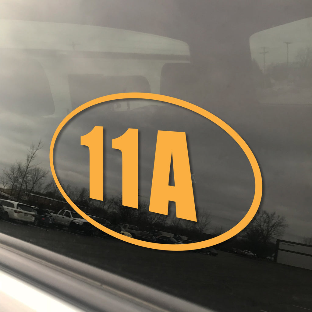 11A - Infantry Officer - Oval Decal - Yellow - Inkfidel