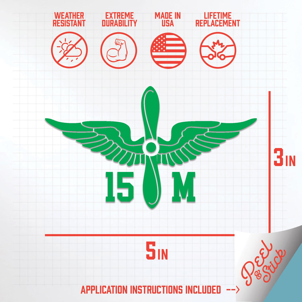 Inkfidel MOS 15M UH-1 Helicopter Repairer (RC) Prop Insignia Decal Green