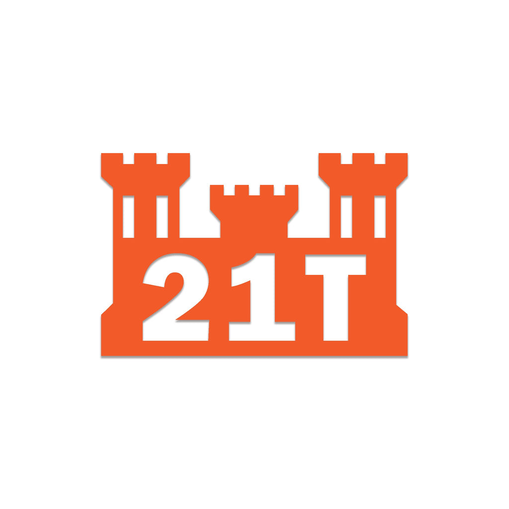 Inkfidel MOS 21T Technical Engineering Specialist Castle Decal Orange