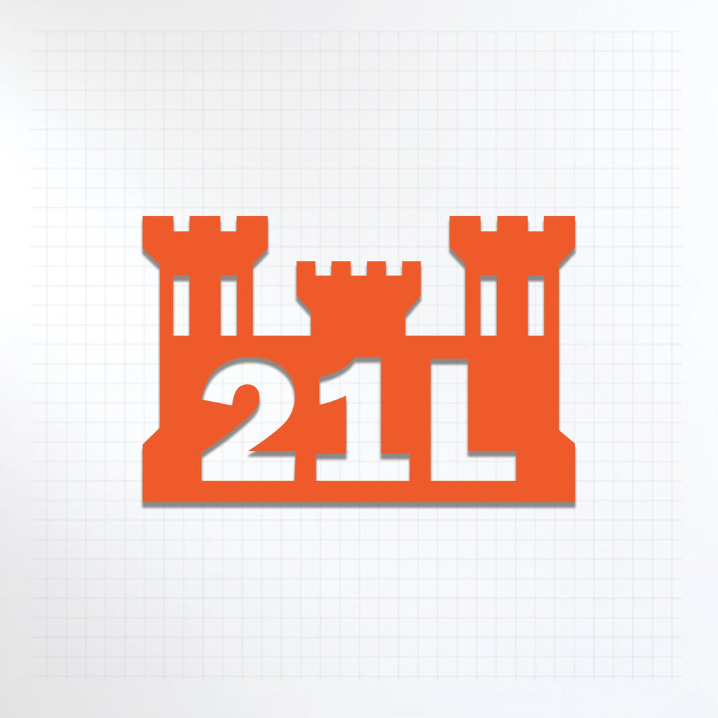 Inkfidel MOS 21L Lithographer Castle Decal Orange
