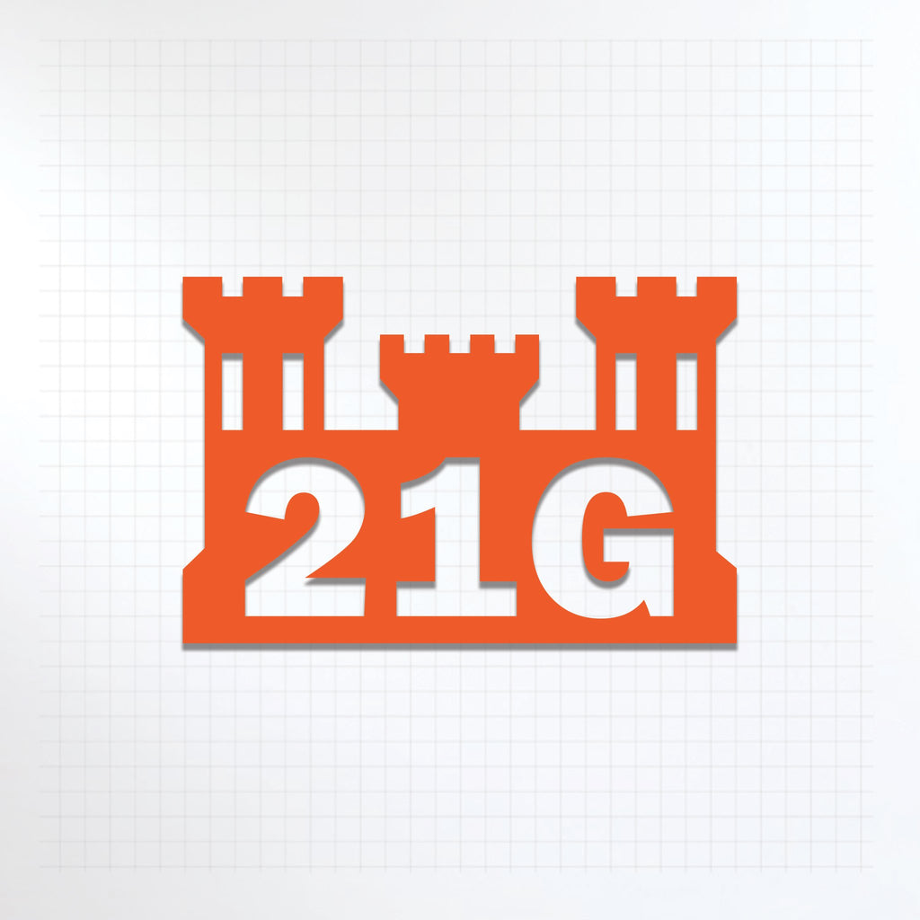 Inkfidel MOS 21G Quarrying Specialist Castle Decal Orange