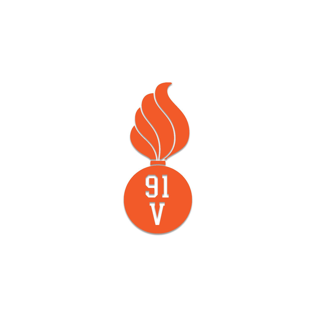 Inkfidel MOS 91V Respiratory Specialist Bomb Insignia Decal Orange