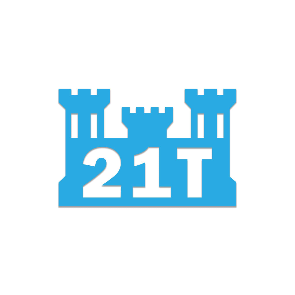 Inkfidel MOS 21T Technical Engineering Specialist Castle Decal Blue