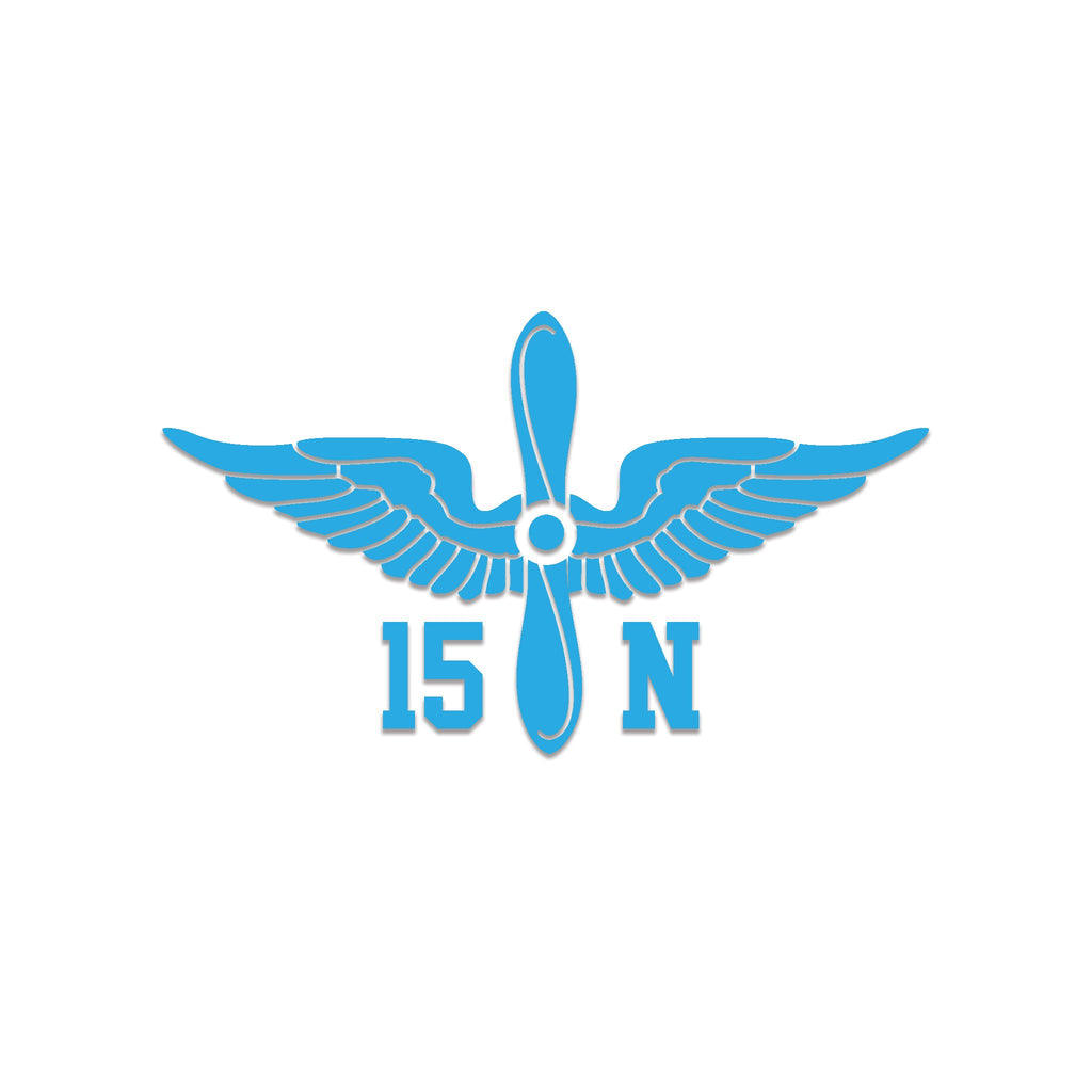 Inkfidel MOS 15N Avionic Mechanic Prop Insignia Decal Blue