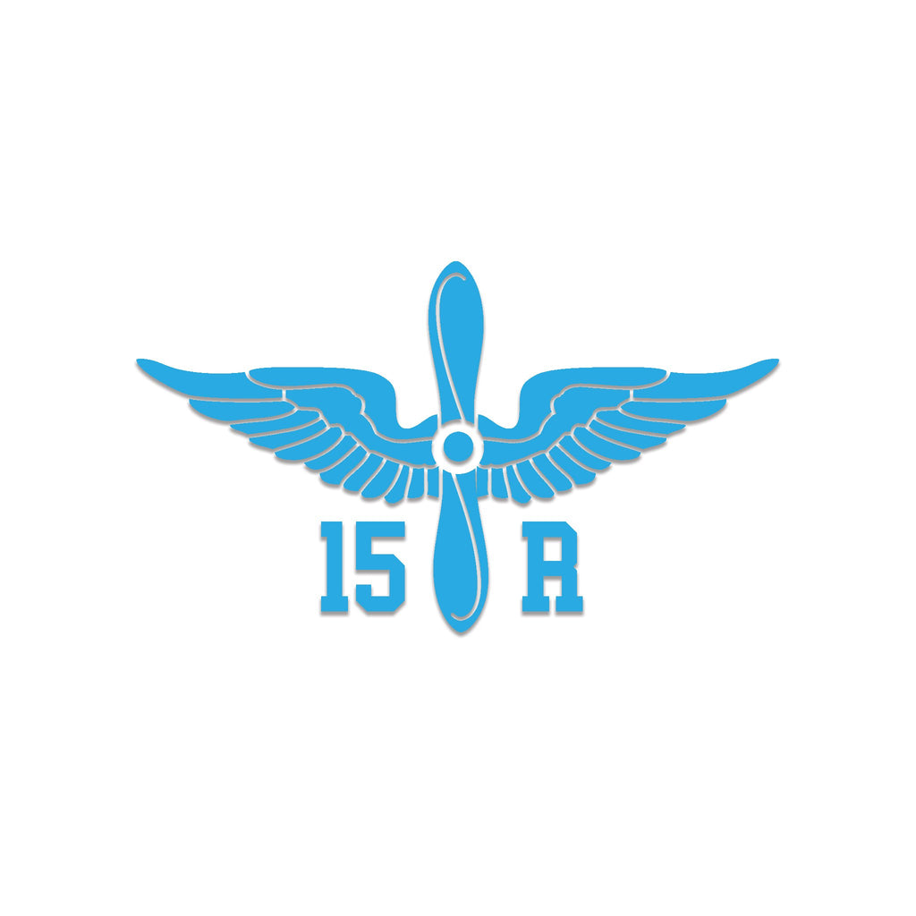 Inkfidel MOS 15R AH-64 Attack Helicopter Repairer Prop Insignia Decal Blue
