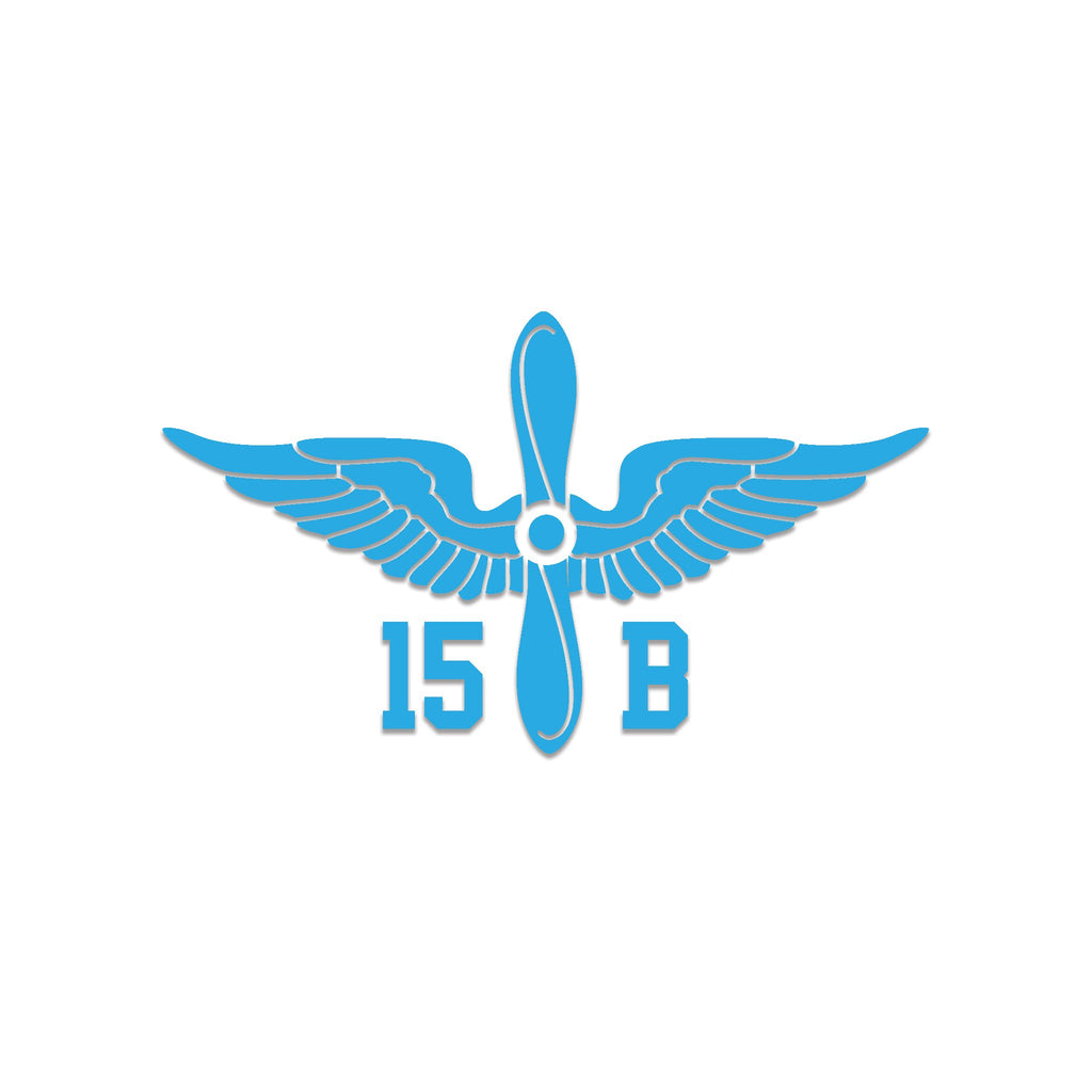 Inkfidel MOS 15B Aircraft Powerplant Repairer Prop Insignia Decal Blue
