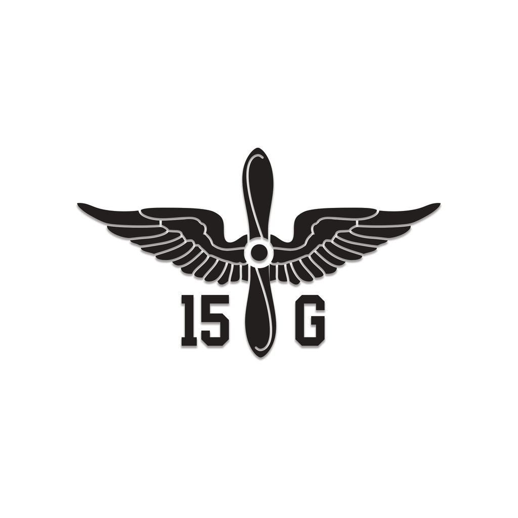 Inkfidel MOS 15G Aircraft Structural Repairer Prop Insignia Decal Black