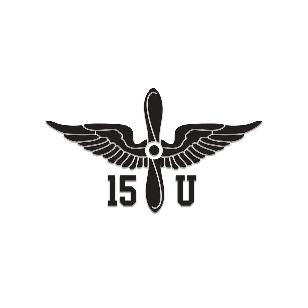 Inkfidel MOS 15U CH-47 Helicopter Repairer Prop Insignia Decal Black