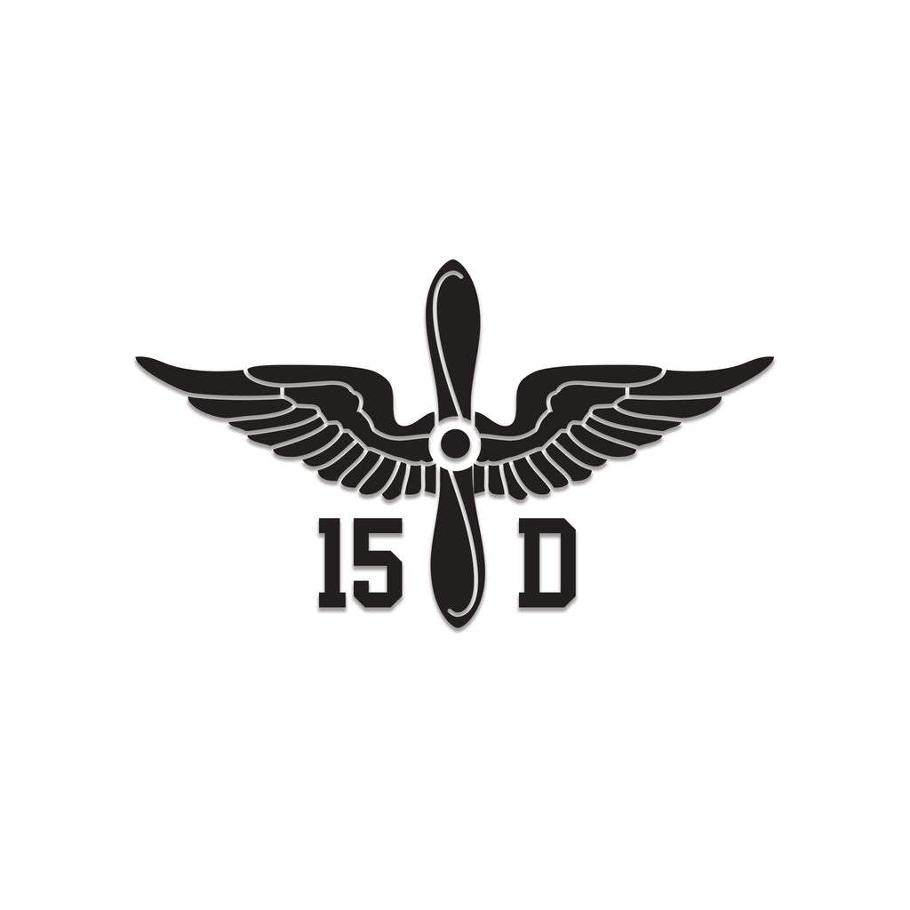 Inkfidel MOS 15D Aircraft Powertrain Repairer Prop Insignia Decal Black