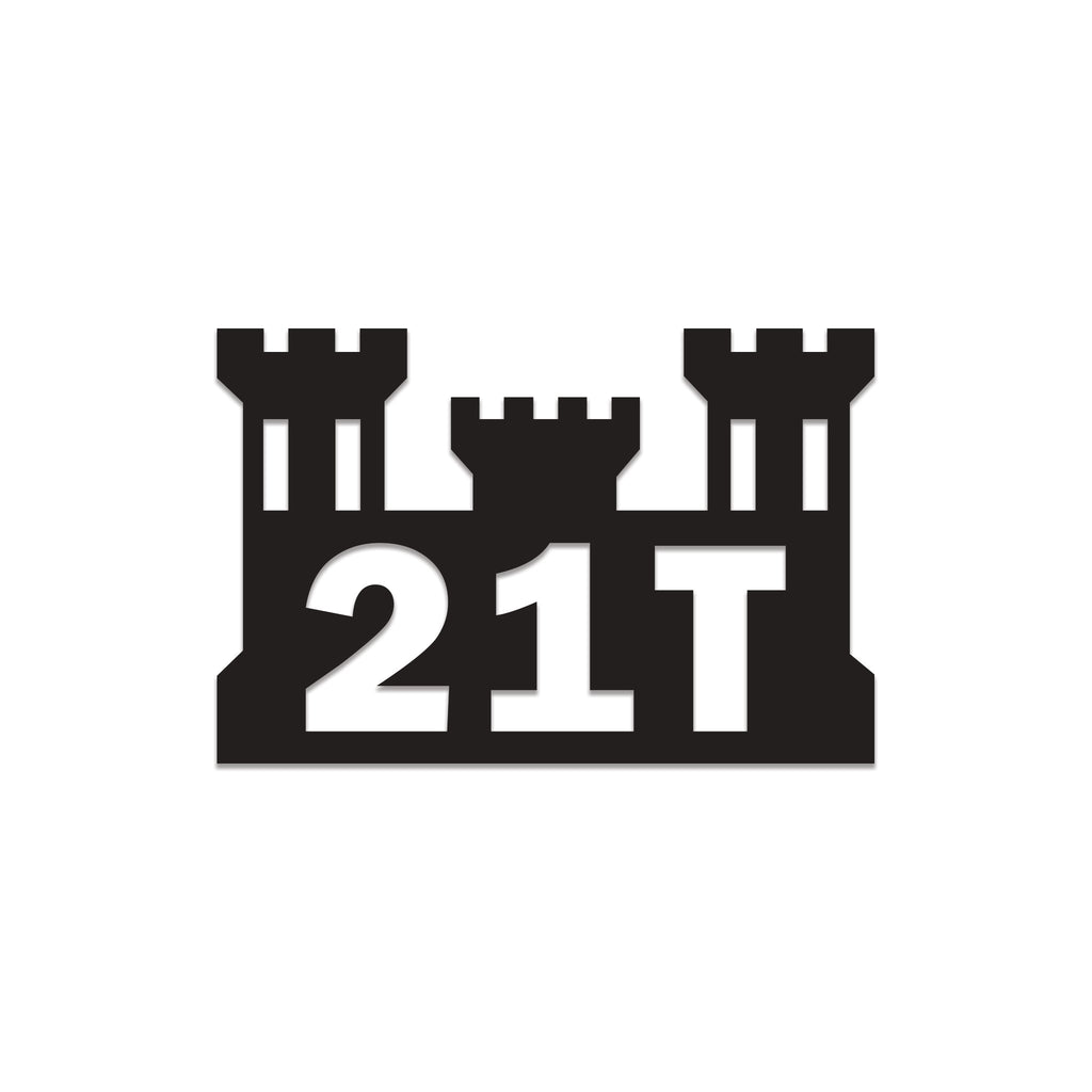 Inkfidel MOS 21T Technical Engineering Specialist Castle Decal Black