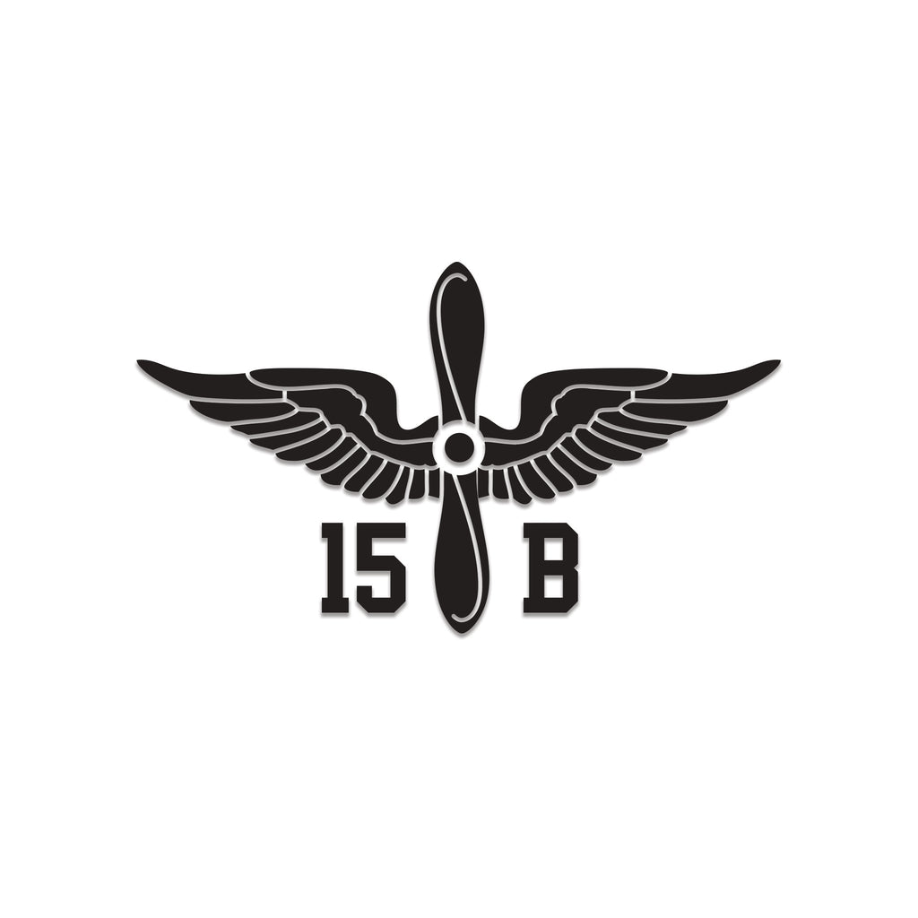 Inkfidel MOS 15B Aircraft Powerplant Repairer Prop Insignia Decal Black