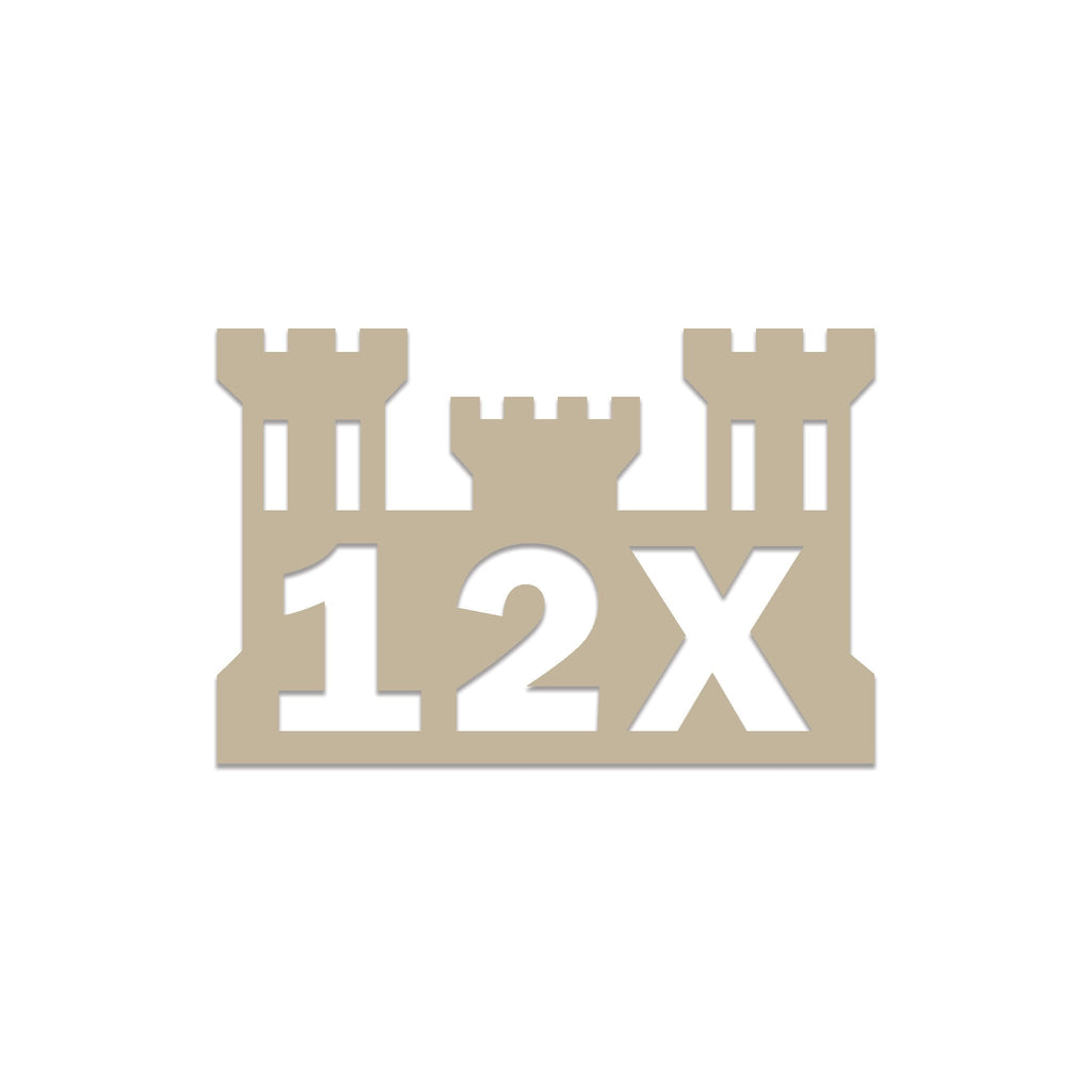 Inkfidel MOS 12X General Engineering Supervisor Castle Decal Tan