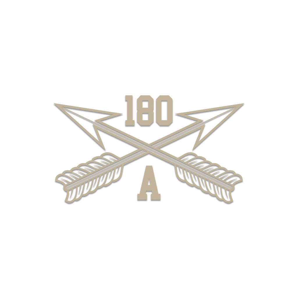 Inkfidel MOS 180A Special Forces Warrant Officer Crossed Arrows Decal Tan