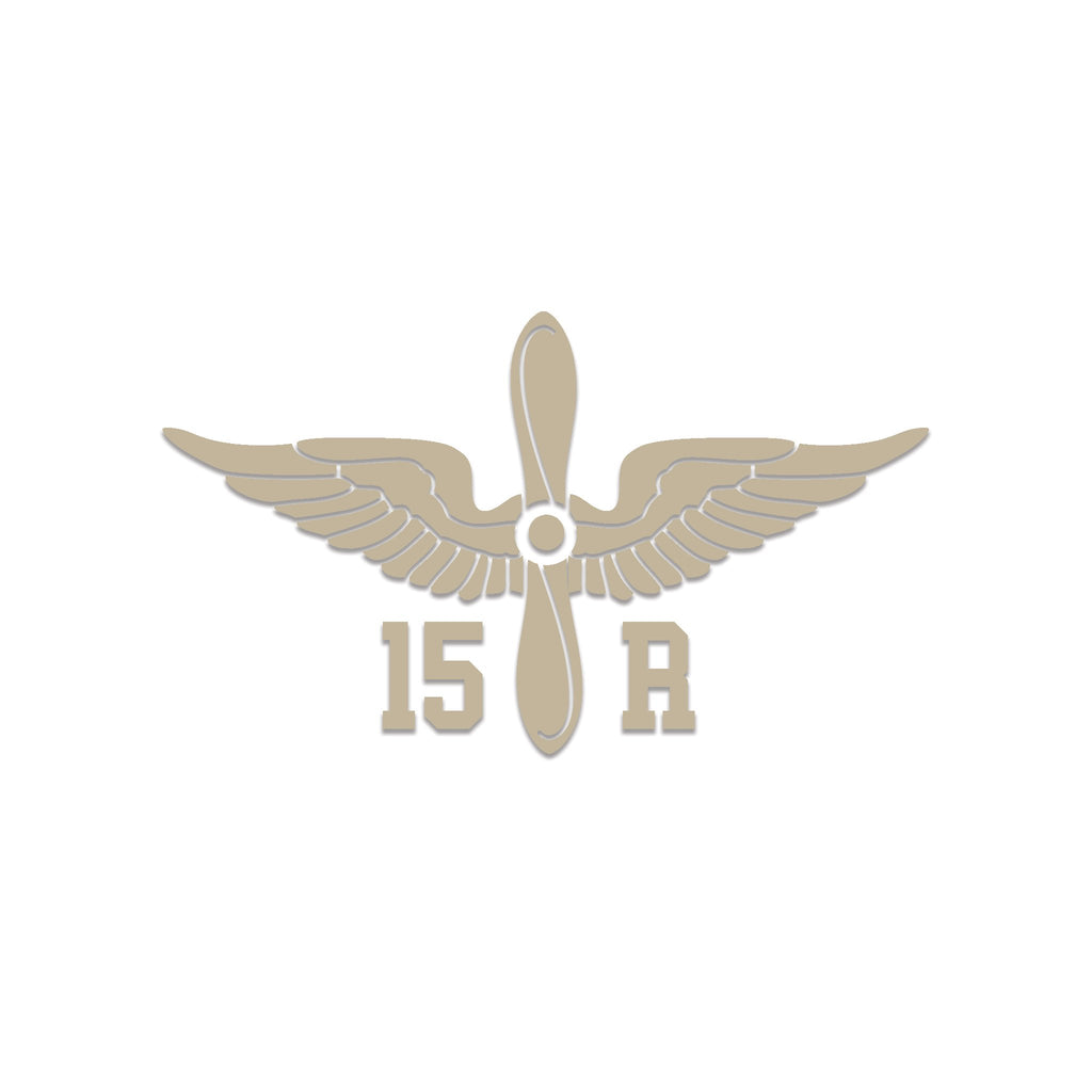 Inkfidel MOS 15R AH-64 Attack Helicopter Repairer Prop Insignia Decal Tan