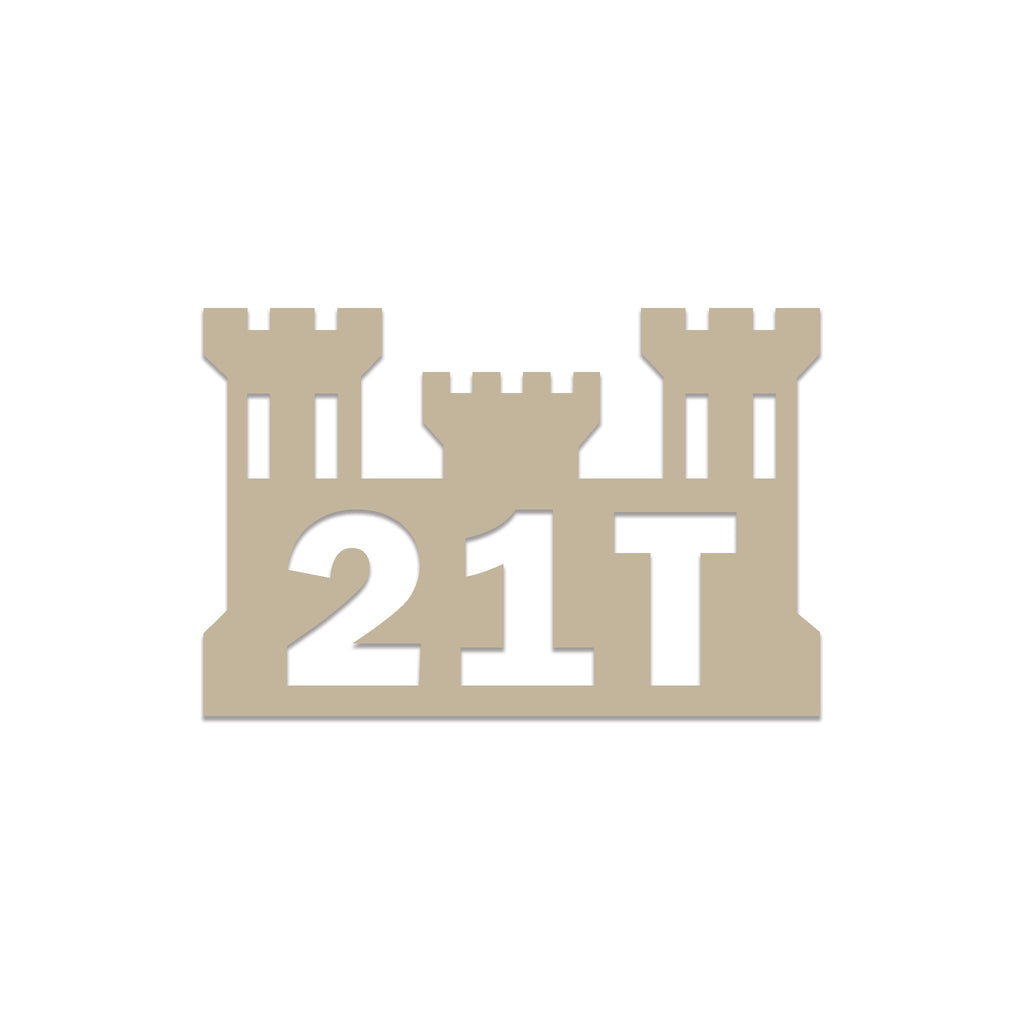 Inkfidel MOS 21T Technical Engineering Specialist Castle Decal Tan