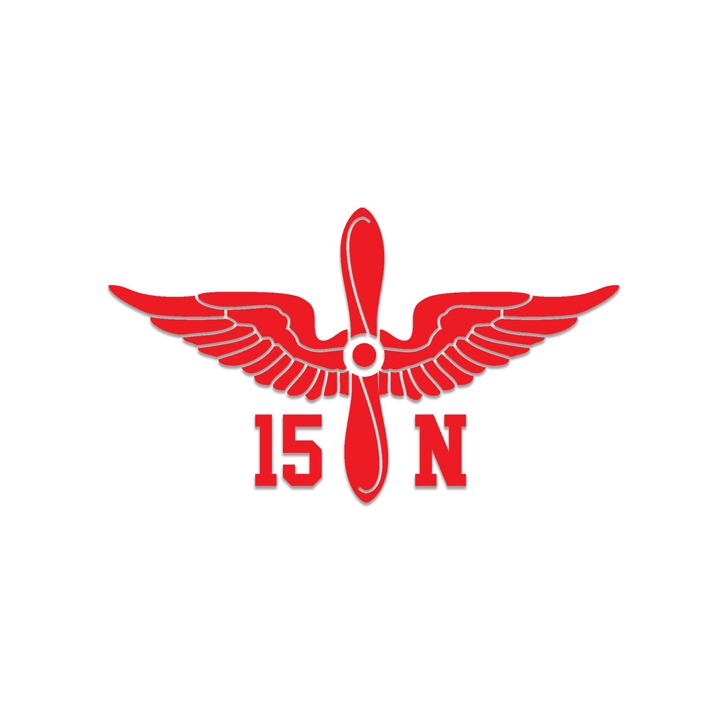 Inkfidel MOS 15N Avionic Mechanic Prop Insignia Decal Red