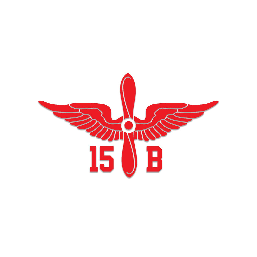 Inkfidel MOS 15B Aircraft Powerplant Repairer Prop Insignia Decal Red