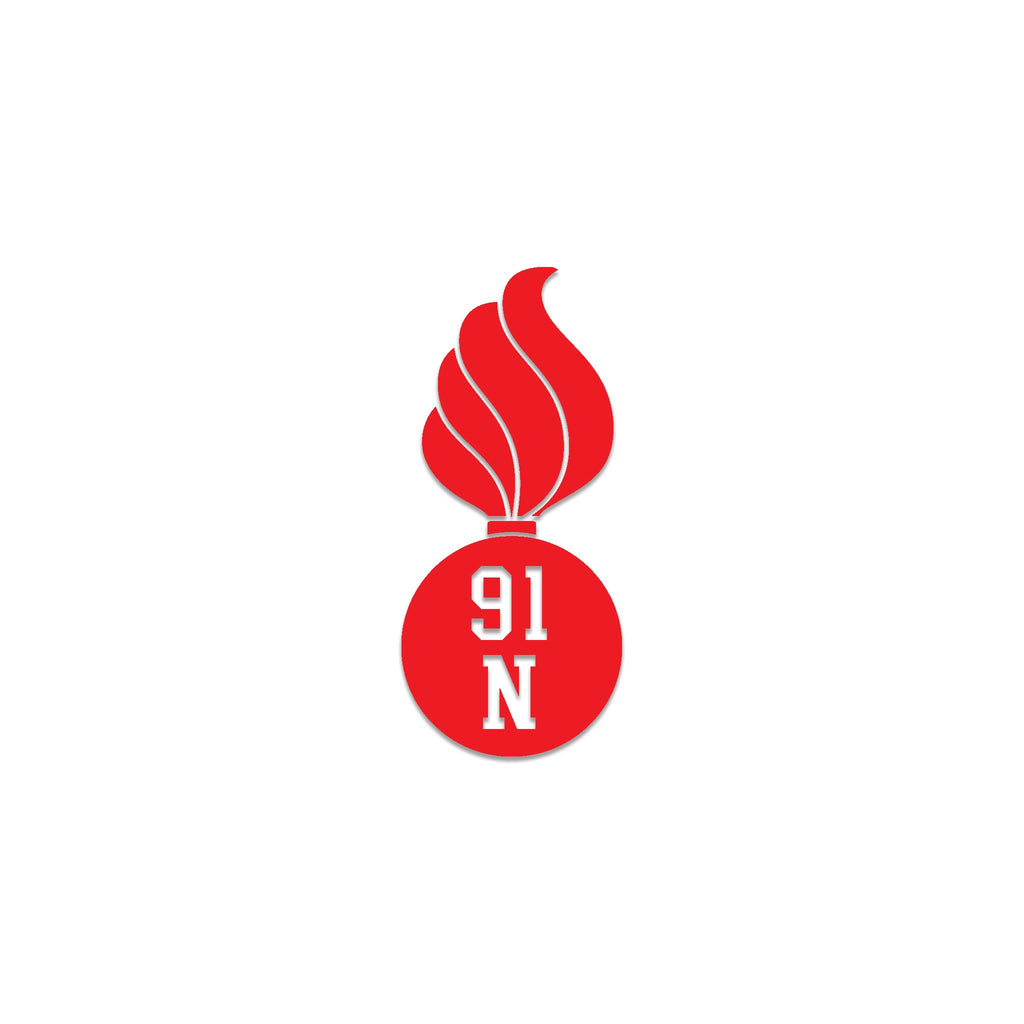 Inkfidel MOS 91N Cardiac Specialist Bomb Insignia Decal Red