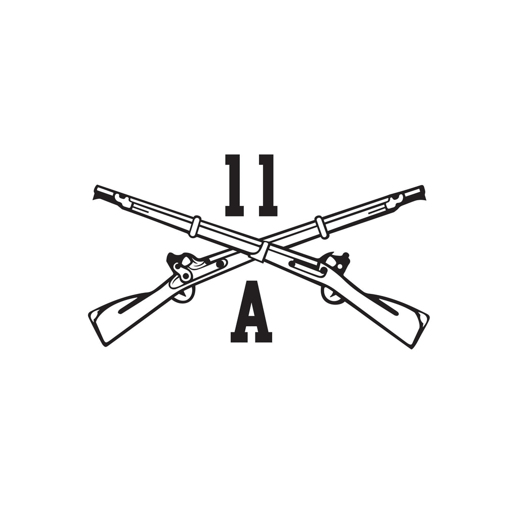 11A - Infantry Officer - Crossed Rifles - Inkfidel 