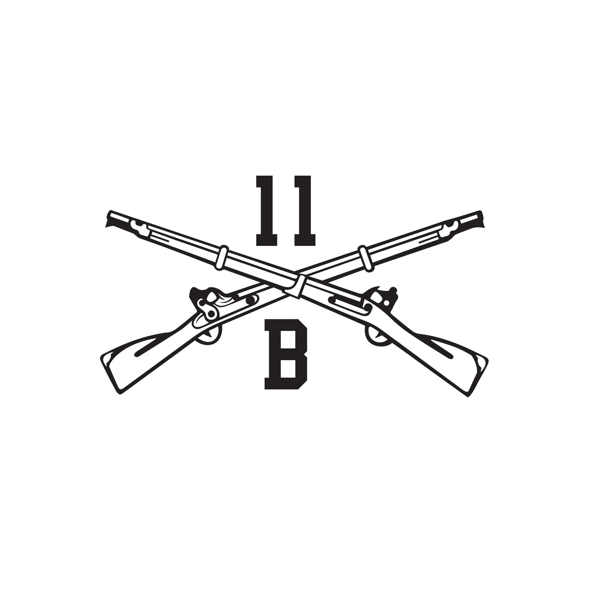 Army Infantry Cross Rifles Clipart