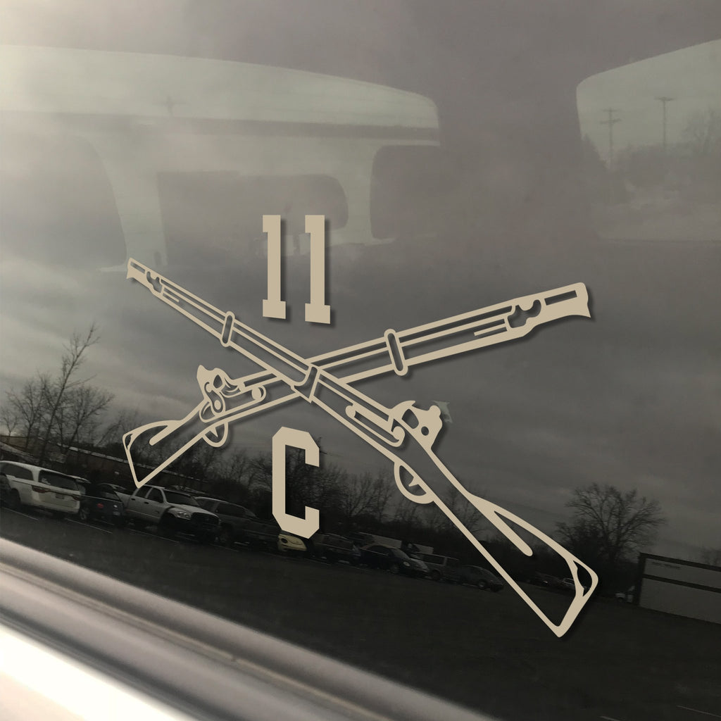 11C - Indirect Fire Mortarman - Crossed Rifles - Inkfidel 