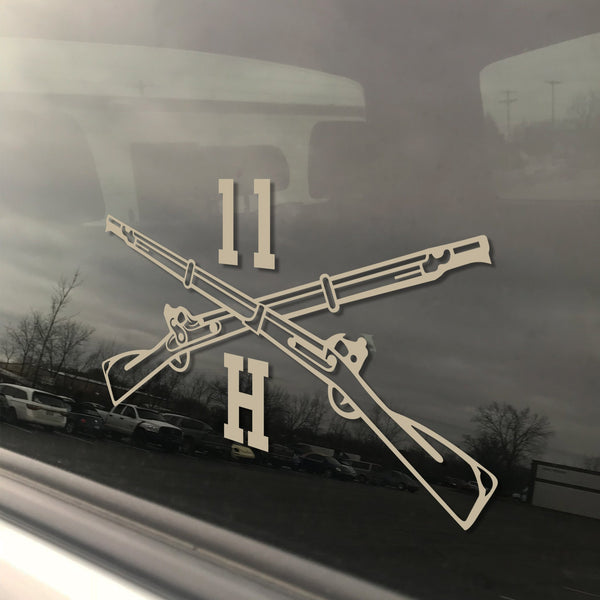 Army Car Stickers Quot;Army - Infantry Br - Crossed Rifles W Gradient ...